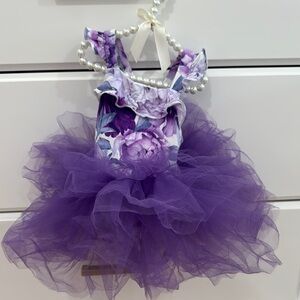 Purple Floral Kids Tutu